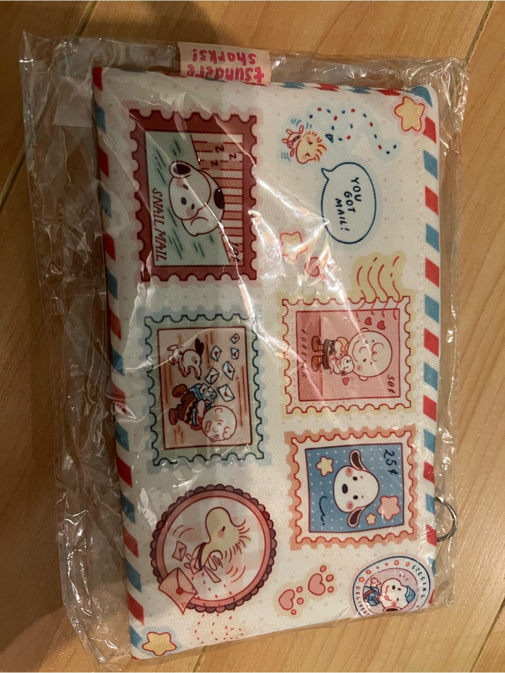Cute Blue Mailbox Party Favor Pouch with Puppy Design
